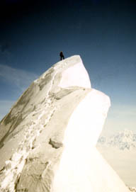 Photo of Gerry on King Peak's summit, 6/99