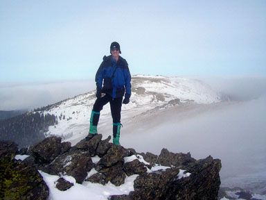 Dan Bereck on the western summit of South Signal Mountain