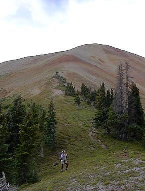 Anvil Mountain seen from the saddle to the north