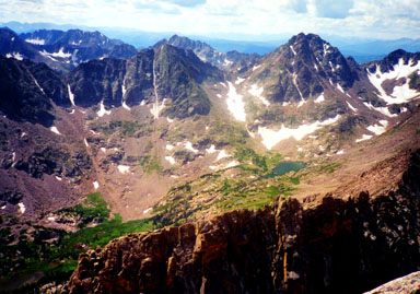 Looking southwest from the summit of Peak L