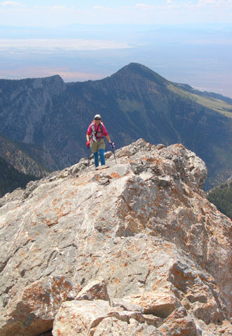 Currant's final summit steps over limestone and basalt