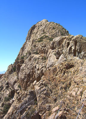 The southeast face of Elephant Head - The route is on the right