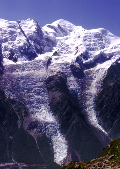 Welcome to the French Alps! The dominating 12,000-foot rise of Mont Blanc as seen from Le Brevant