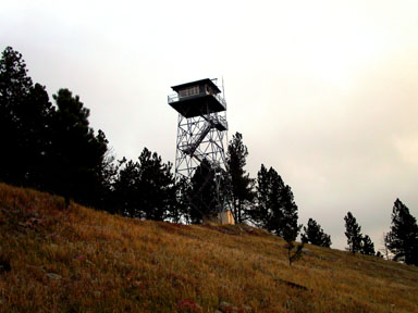 The lookout tower on top of Rankin Ridge