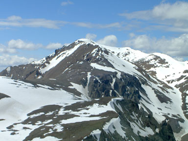 Francs Peak seen from Point 12,436 on June 18th, 2007